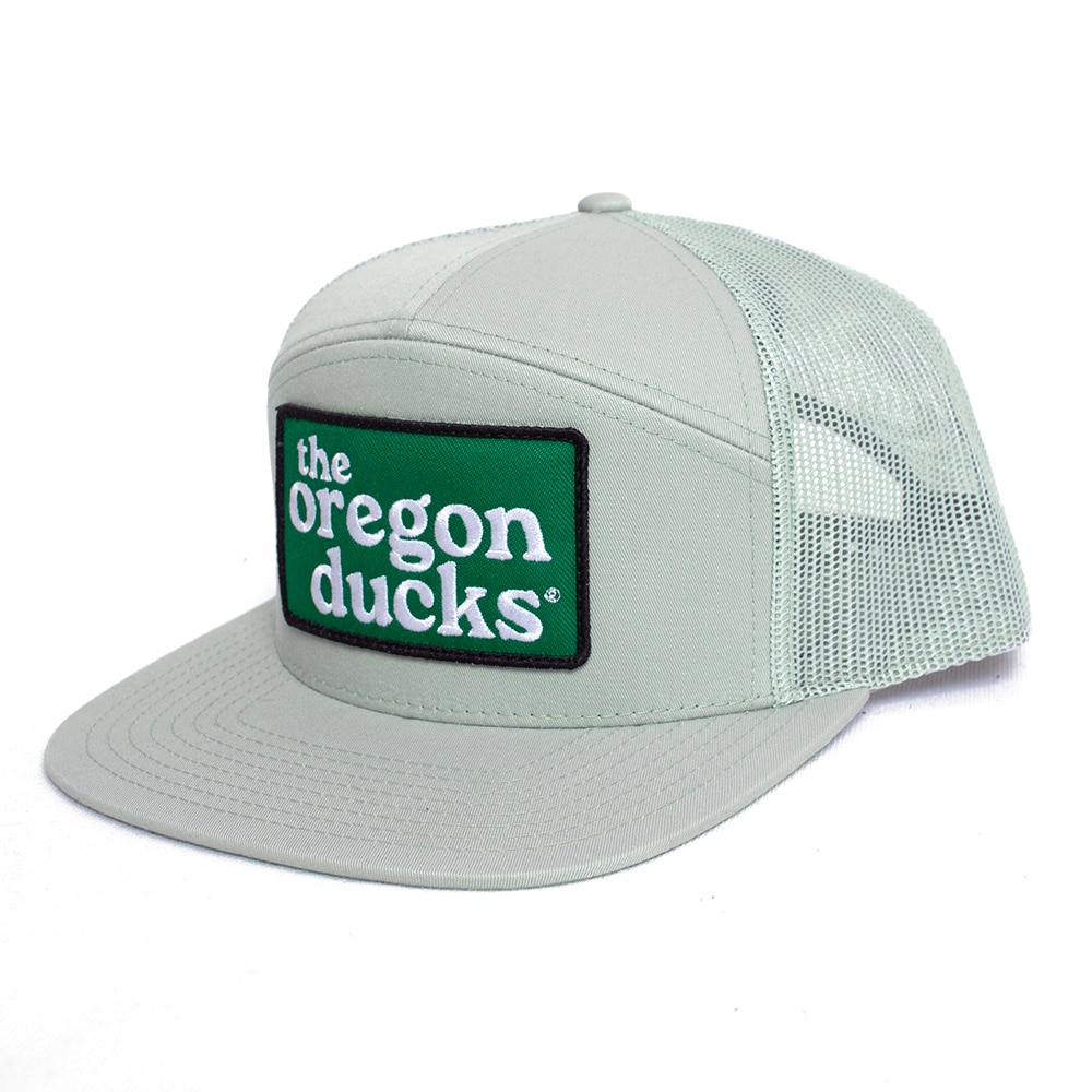 Ducks Spirit, Richardson, Grey, Flatbill, Cotton Blend, Accessories, Unisex, Mesh, 168, Seven Panel, Patch, The Oregon Duck, Adjustable, Hat, 846805